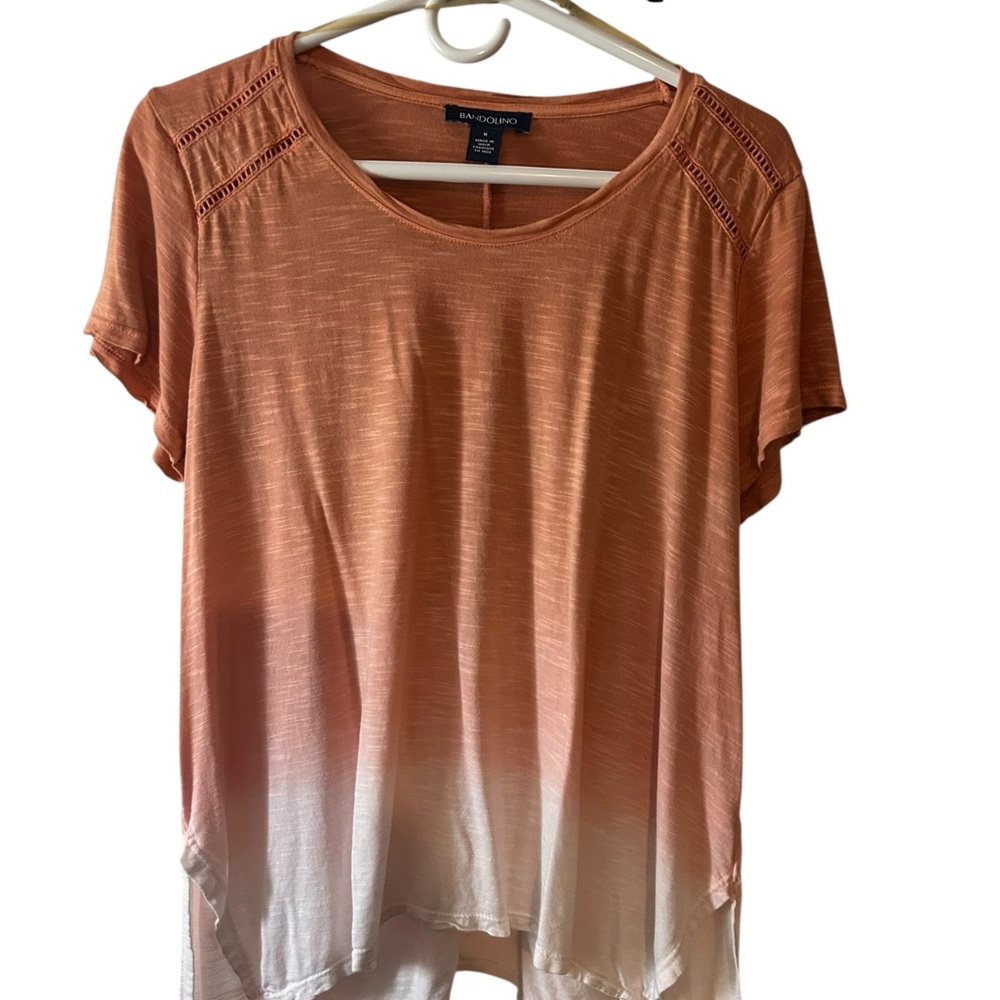 Bandolino Coral to Cream Ombre Short-Sleeve Tee med